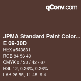 カラーコード: JPMA Standard Paint Colors - E 09-30D | qconv.com