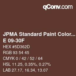 カラーコード: JPMA Standard Paint Colors - E 09-30F | qconv.com