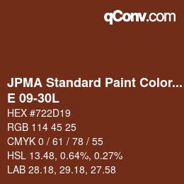 Farbcode: JPMA Standard Paint Colors - E 09-30L | qconv.com