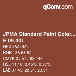 Farbcode: JPMA Standard Paint Colors - E 09-40L | qconv.com