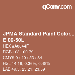 Farbcode: JPMA Standard Paint Colors - E 09-50L | qconv.com