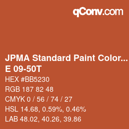 カラーコード: JPMA Standard Paint Colors - E 09-50T | qconv.com