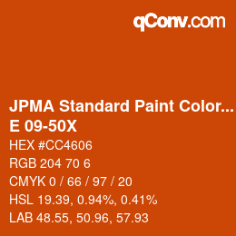 Color code: JPMA Standard Paint Colors - E 09-50X | qconv.com