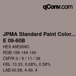 Code couleur: JPMA Standard Paint Colors - E 09-60B | qconv.com