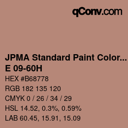 Code couleur: JPMA Standard Paint Colors - E 09-60H | qconv.com