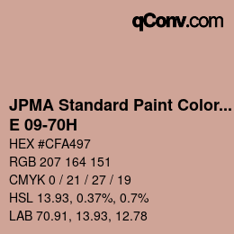 カラーコード: JPMA Standard Paint Colors - E 09-70H | qconv.com