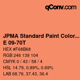 Código de color: JPMA Standard Paint Colors - E 09-70T | qconv.com