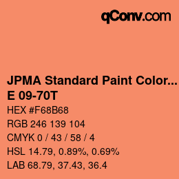 Code couleur: JPMA Standard Paint Colors - E 09-70T | qconv.com