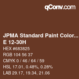 Code couleur: JPMA Standard Paint Colors - E 12-30H | qconv.com