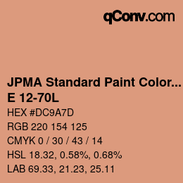 Code couleur: JPMA Standard Paint Colors - E 12-70L | qconv.com