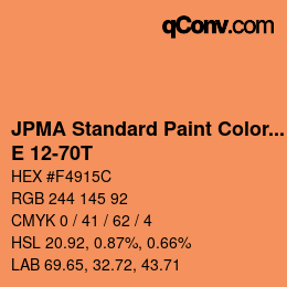 Código de color: JPMA Standard Paint Colors - E 12-70T | qconv.com