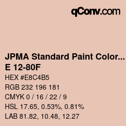 Código de color: JPMA Standard Paint Colors - E 12-80F | qconv.com