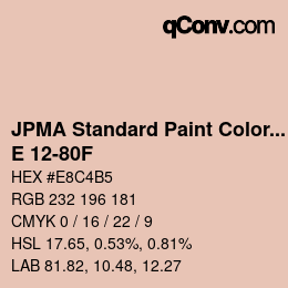 カラーコード: JPMA Standard Paint Colors - E 12-80F | qconv.com