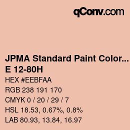 Código de color: JPMA Standard Paint Colors - E 12-80H | qconv.com