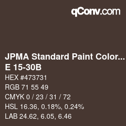 Código de color: JPMA Standard Paint Colors - E 15-30B | qconv.com