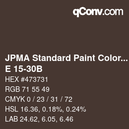 Code couleur: JPMA Standard Paint Colors - E 15-30B | qconv.com