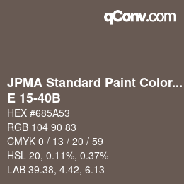 Código de color: JPMA Standard Paint Colors - E 15-40B | qconv.com