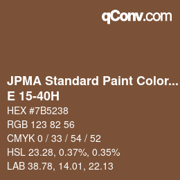 Code couleur: JPMA Standard Paint Colors - E 15-40H | qconv.com