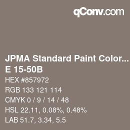 Code couleur: JPMA Standard Paint Colors - E 15-50B | qconv.com