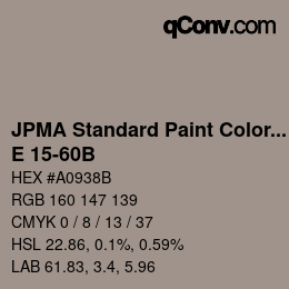 Code couleur: JPMA Standard Paint Colors - E 15-60B | qconv.com