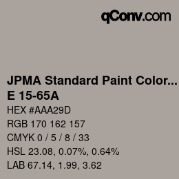 Farbcode: JPMA Standard Paint Colors - E 15-65A | qconv.com