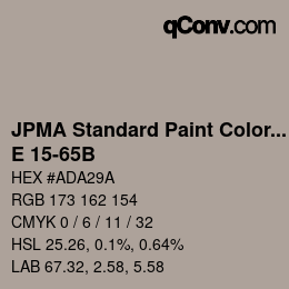 Code couleur: JPMA Standard Paint Colors - E 15-65B | qconv.com