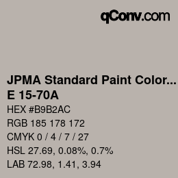 Code couleur: JPMA Standard Paint Colors - E 15-70A | qconv.com