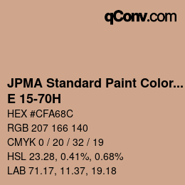 Code couleur: JPMA Standard Paint Colors - E 15-70H | qconv.com