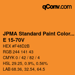 Code couleur: JPMA Standard Paint Colors - E 15-70V | qconv.com