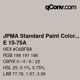 Farbcode: JPMA Standard Paint Colors - E 15-75A | qconv.com