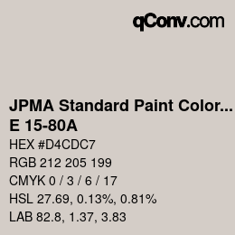 Código de color: JPMA Standard Paint Colors - E 15-80A | qconv.com