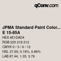 Farbcode: JPMA Standard Paint Colors - E 15-85A | qconv.com