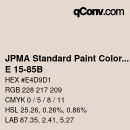 Código de color: JPMA Standard Paint Colors - E 15-85B | qconv.com