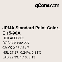 Código de color: JPMA Standard Paint Colors - E 15-90A | qconv.com