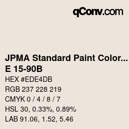 Farbcode: JPMA Standard Paint Colors - E 15-90B | qconv.com