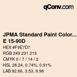 Code couleur: JPMA Standard Paint Colors - E 15-90D | qconv.com