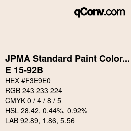 Código de color: JPMA Standard Paint Colors - E 15-92B | qconv.com