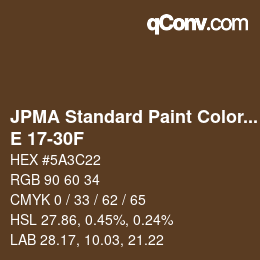 Color code: JPMA Standard Paint Colors - E 17-30F | qconv.com