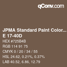 Color code: JPMA Standard Paint Colors - E 17-40D | qconv.com