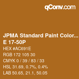 Color code: JPMA Standard Paint Colors - E 17-50P | qconv.com