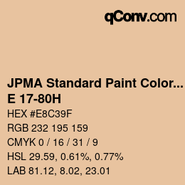 Color code: JPMA Standard Paint Colors - E 17-80H | qconv.com