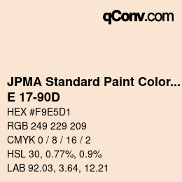 Code couleur: JPMA Standard Paint Colors - E 17-90D | qconv.com