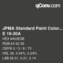 Color code: JPMA Standard Paint Colors - E 19-30A | qconv.com