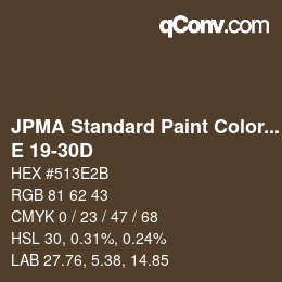 Color code: JPMA Standard Paint Colors - E 19-30D | qconv.com