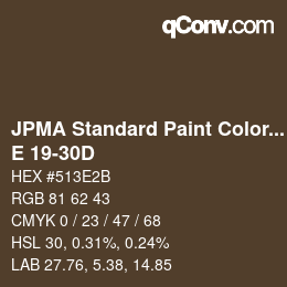 Color code: JPMA Standard Paint Colors - E 19-30D | qconv.com