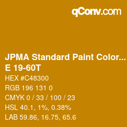 Color code: JPMA Standard Paint Colors - E 19-60T | qconv.com
