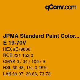 Color code: JPMA Standard Paint Colors - E 19-70V | qconv.com