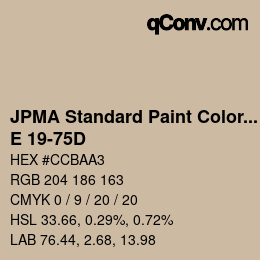 Code couleur: JPMA Standard Paint Colors - E 19-75D | qconv.com