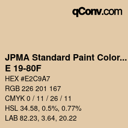 Color code: JPMA Standard Paint Colors - E 19-80F | qconv.com