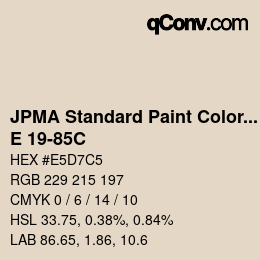 カラーコード: JPMA Standard Paint Colors - E 19-85C | qconv.com